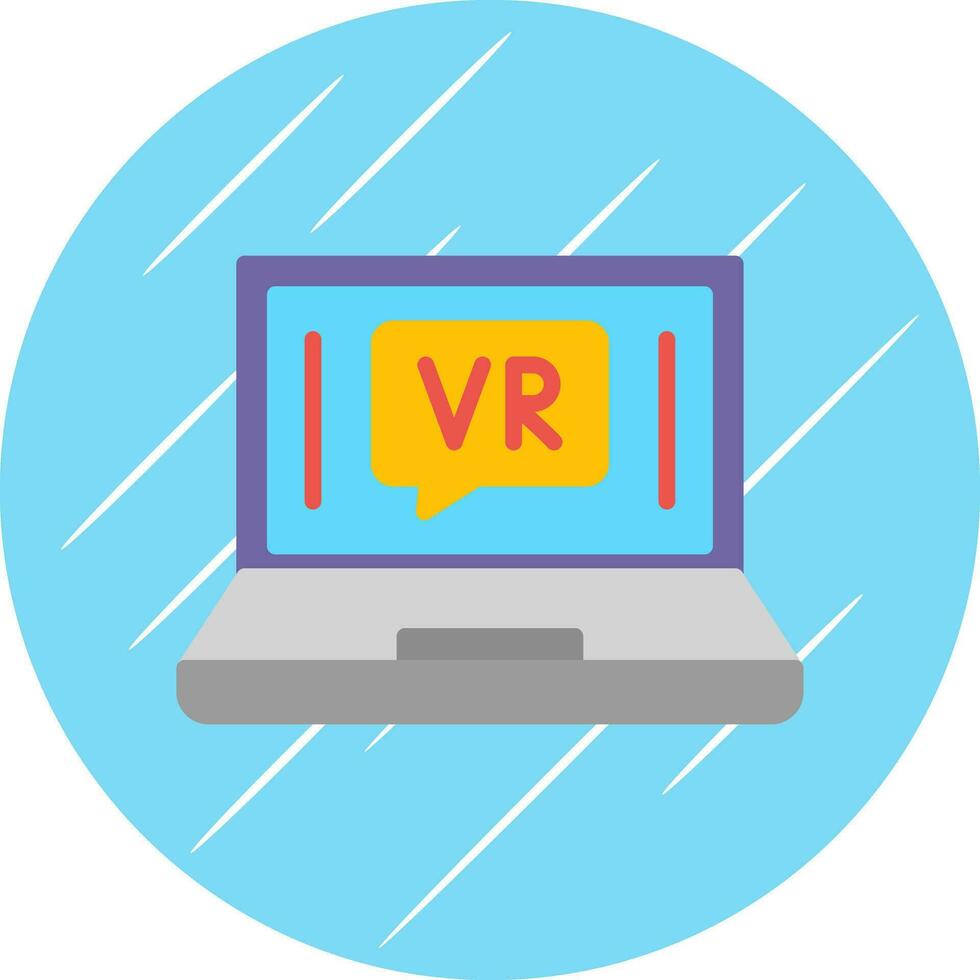 VR Chat Bubble Vector Icon Design