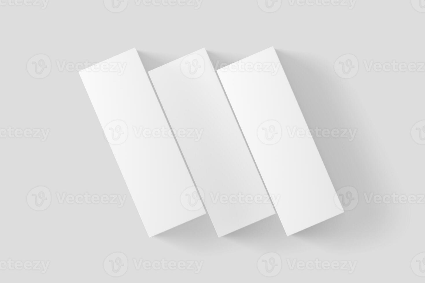 Long Rectangle Box White Blank 3D Rendering Mockup photo