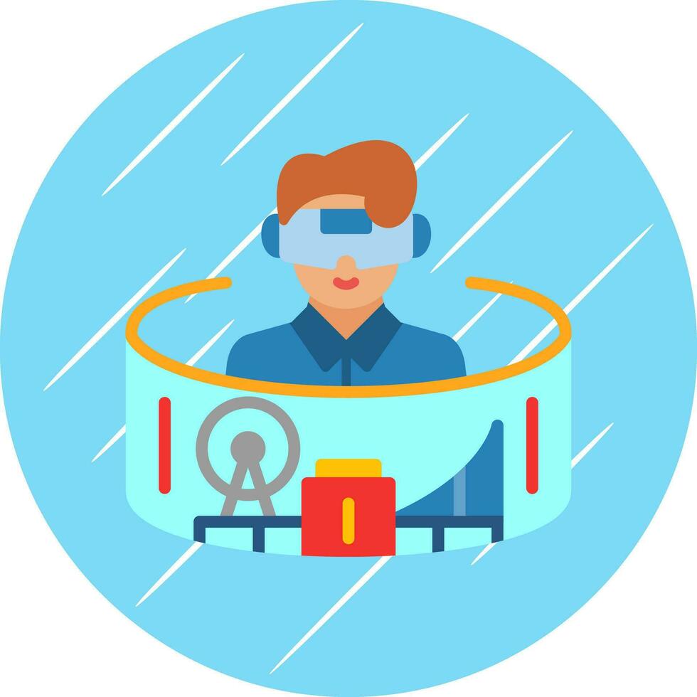 Virtual Theme Park Vector Icon Design