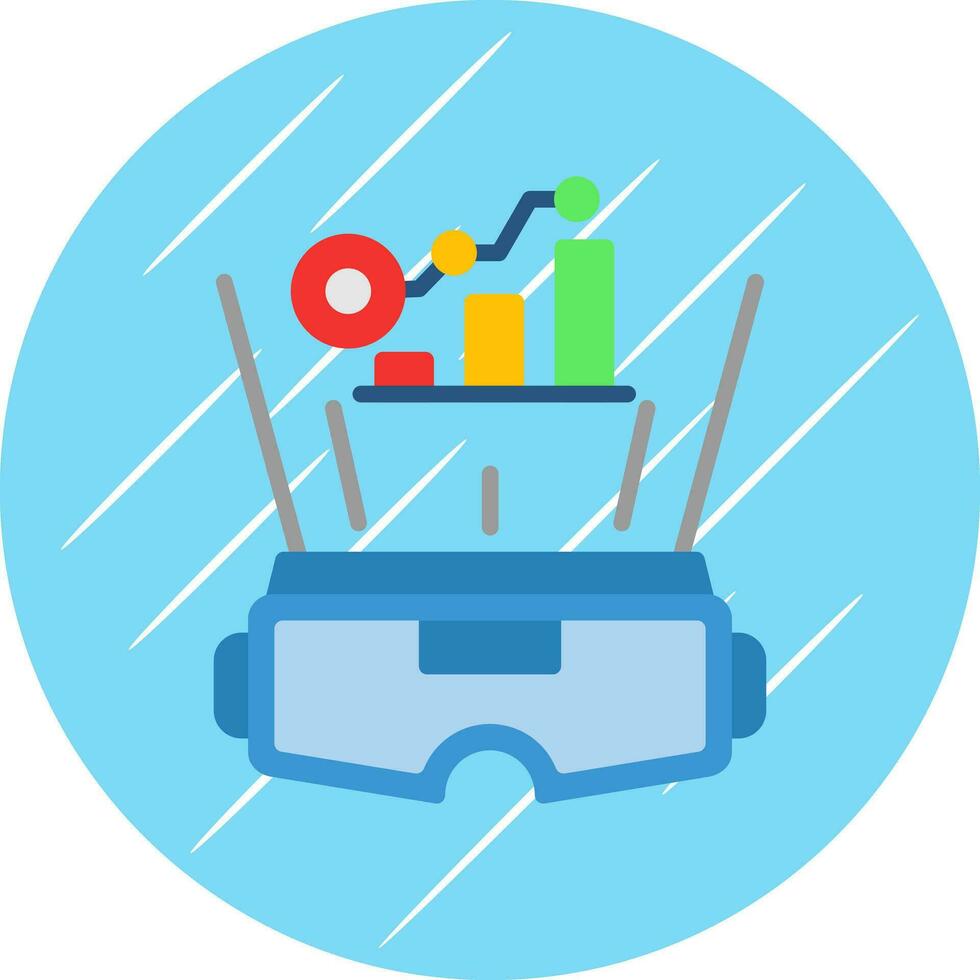 VR Data Visualization Vector Icon Design
