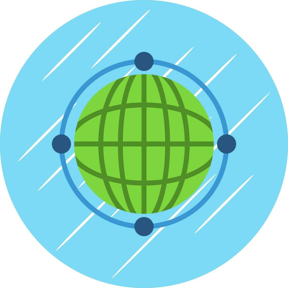 Virtual World Globe Vector Icon Design