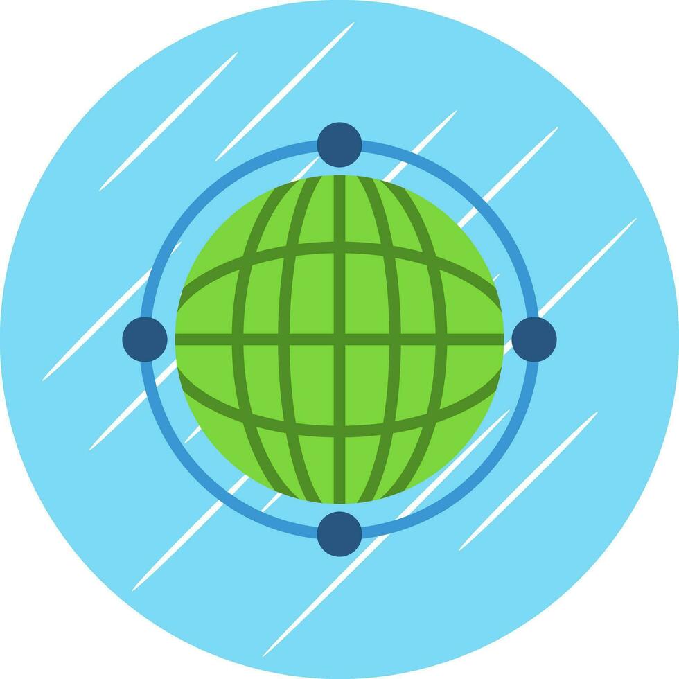 Virtual World Globe Vector Icon Design