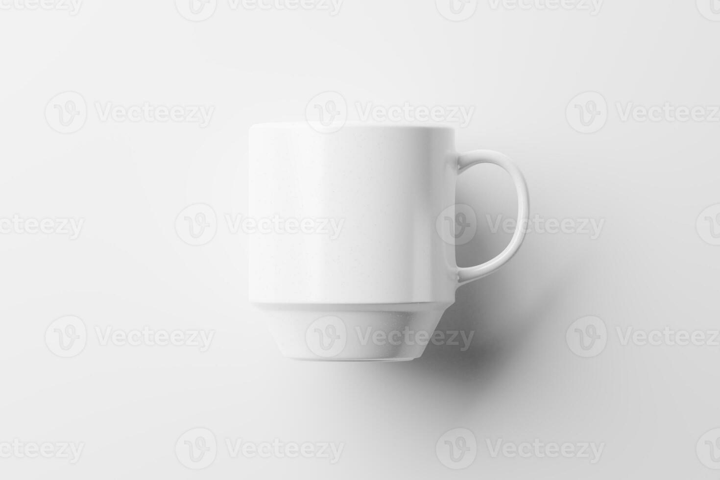 Ceramic Mug Cup For Coffee Tea White Blank 3D rendering Mockup photo