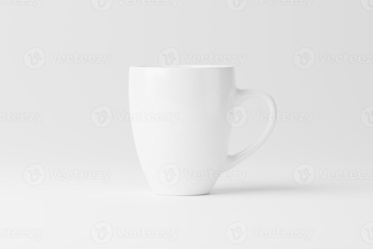 Ceramic Mug Cup For Coffee Tea White Blank 3D Rendering Mockup photo
