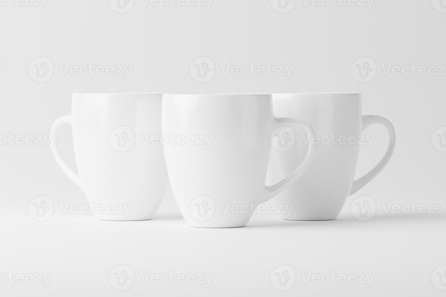 Ceramic Mug Cup For Coffee Tea White Blank 3D Rendering Mockup photo