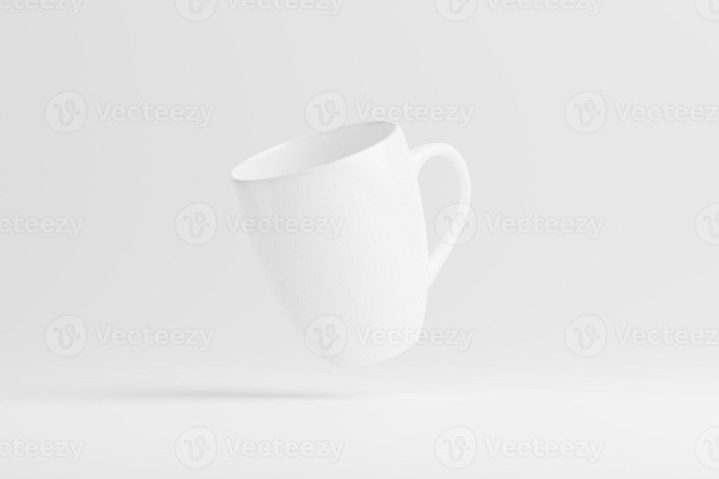 Ceramic Mug Cup For Coffee Tea White Blank 3D Rendering Mockup photo