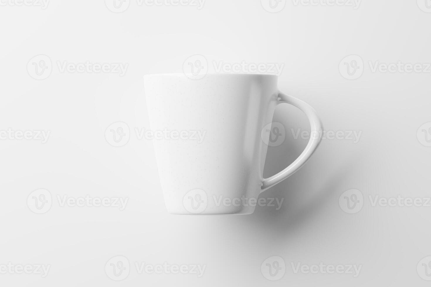 Ceramic Mug Cup For Coffee Tea White Blank 3D Rendering Mockup photo
