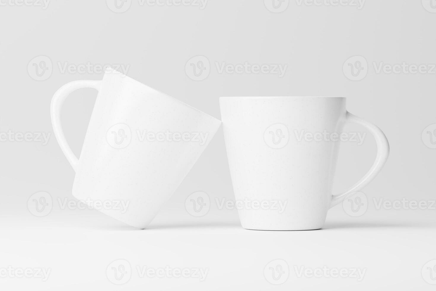 cerámico jarra taza para café té blanco blanco 3d representación Bosquejo foto