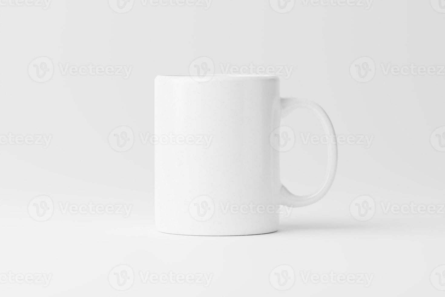 Ceramic Mug Cup For Coffee Tea White Blank 3D Rendering Mockup photo