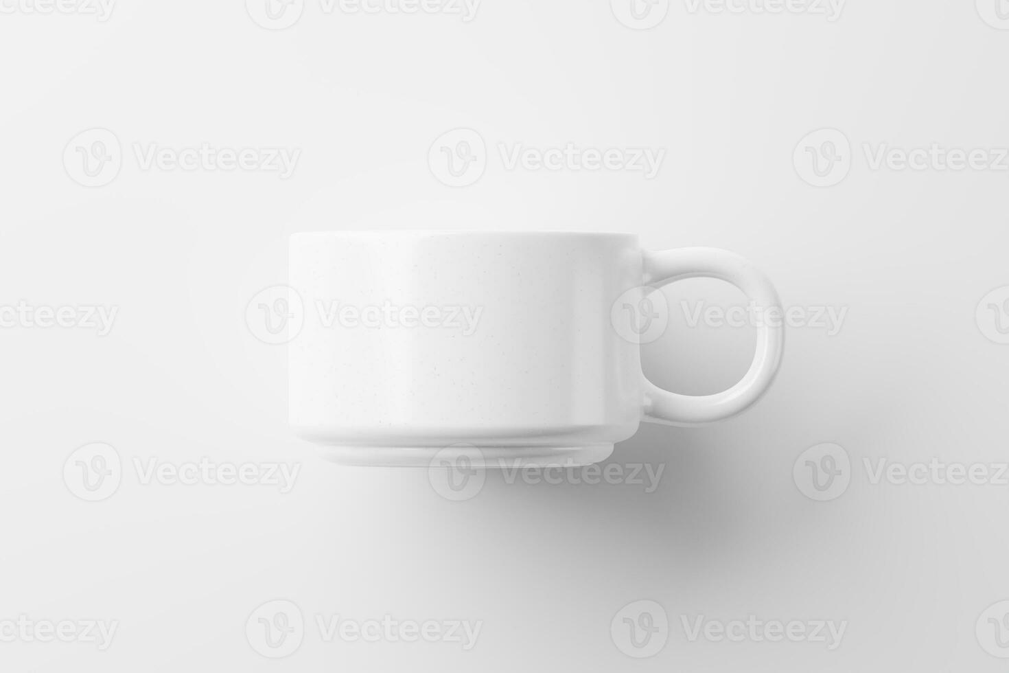 cerámico jarra taza para café té blanco blanco 3d representación Bosquejo foto