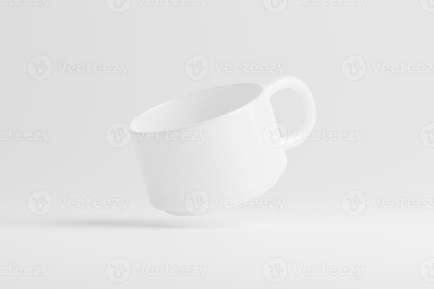 cerámico jarra taza para café té blanco blanco 3d representación Bosquejo foto