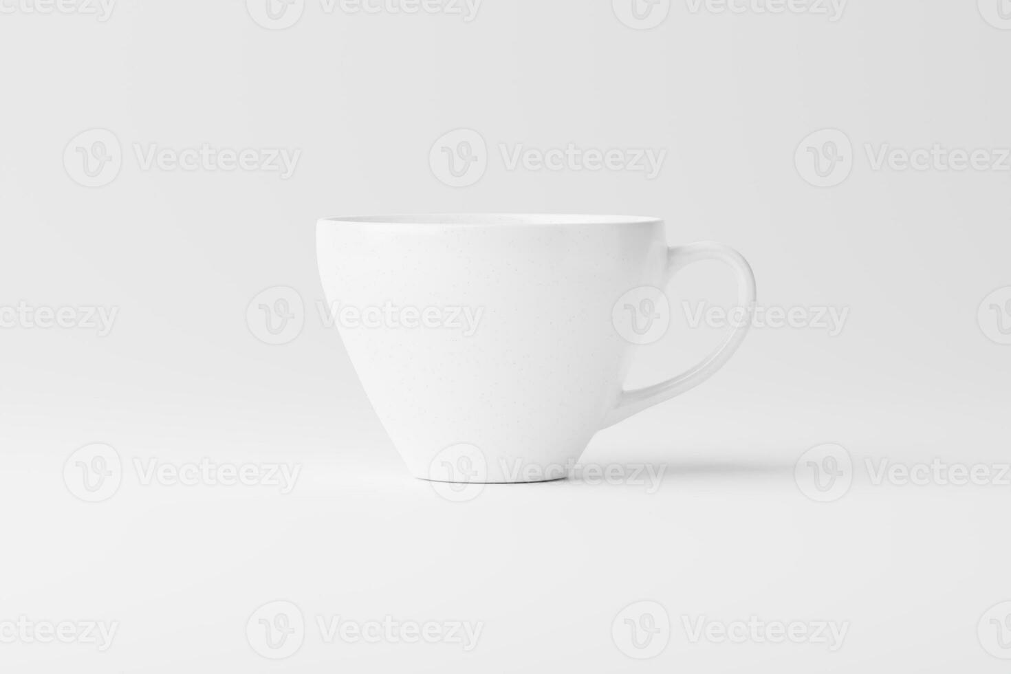 Ceramic Mug Cup For Coffee Tea White Blank 3D Rendering Mockup photo