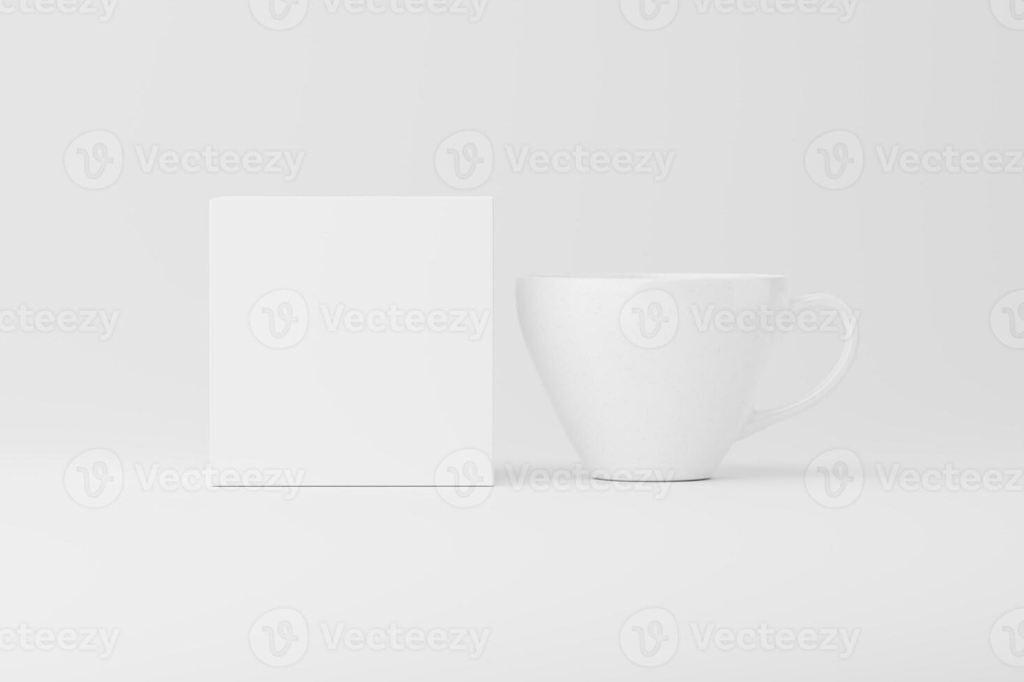 cerámico jarra taza para café té blanco blanco 3d representación Bosquejo foto