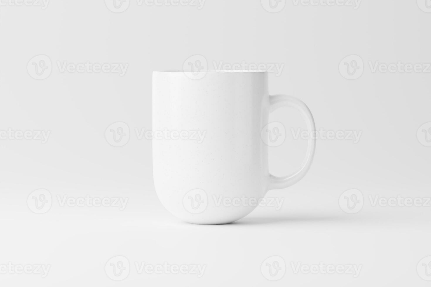 Ceramic Mug Cup For Coffee Tea White Blank 3D Rendering Mockup photo