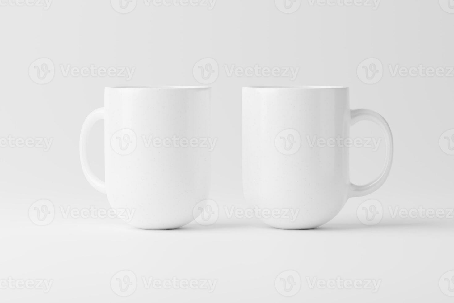 Ceramic Mug Cup For Coffee Tea White Blank 3D Rendering Mockup photo