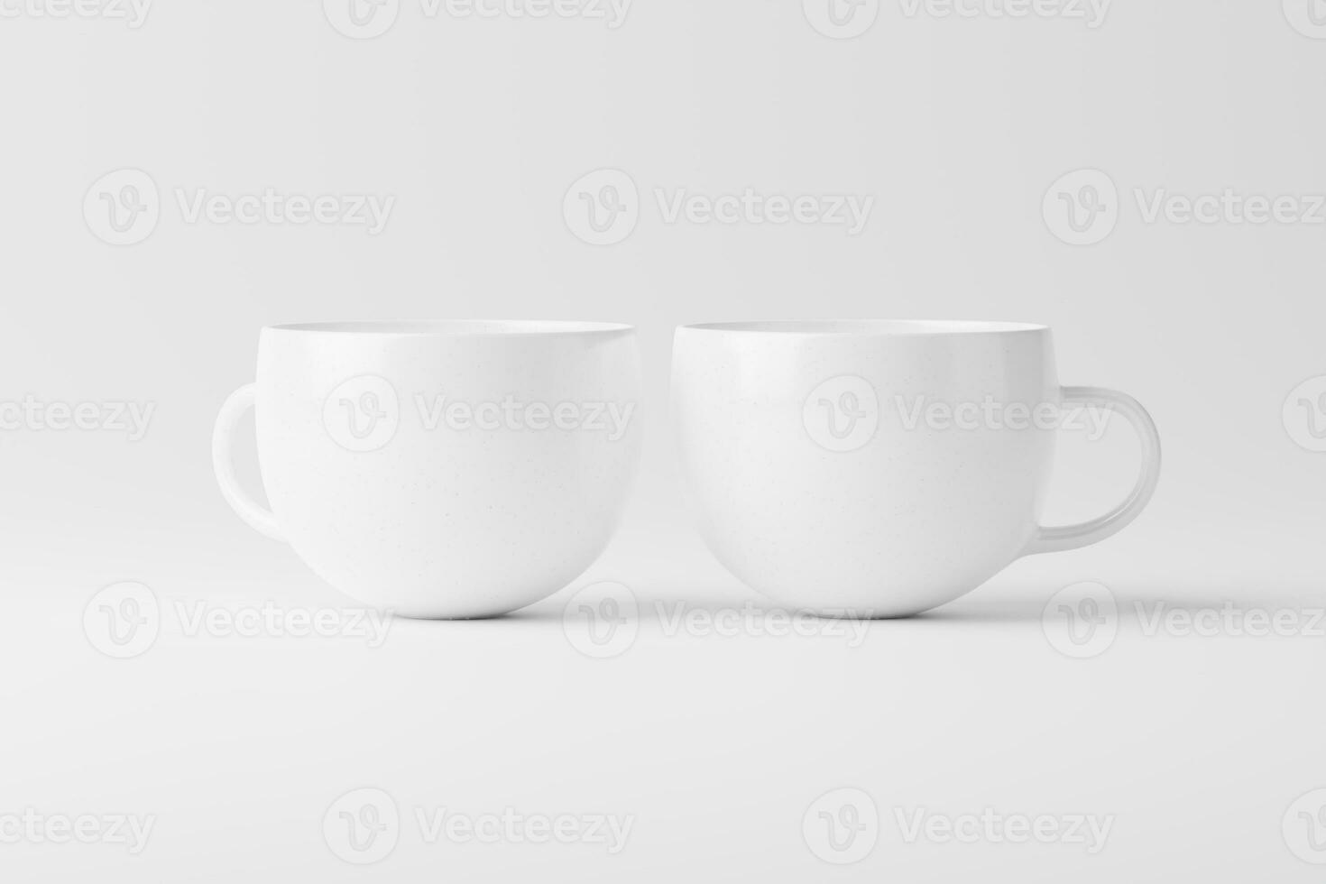 Ceramic Mug Cup For Coffee Tea White Blank 3D Rendering Mockup photo