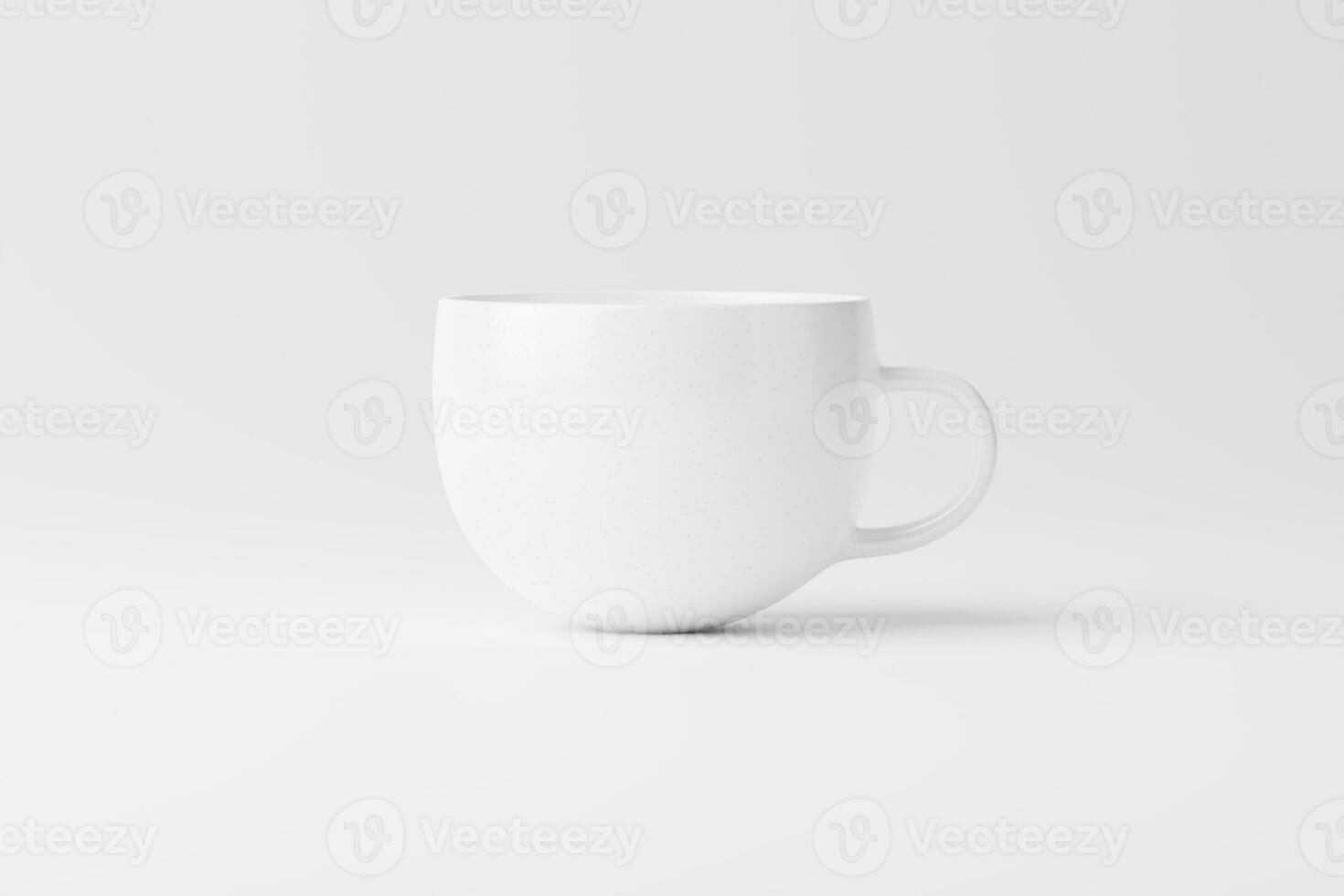 Ceramic Mug Cup For Coffee Tea White Blank 3D Rendering Mockup photo