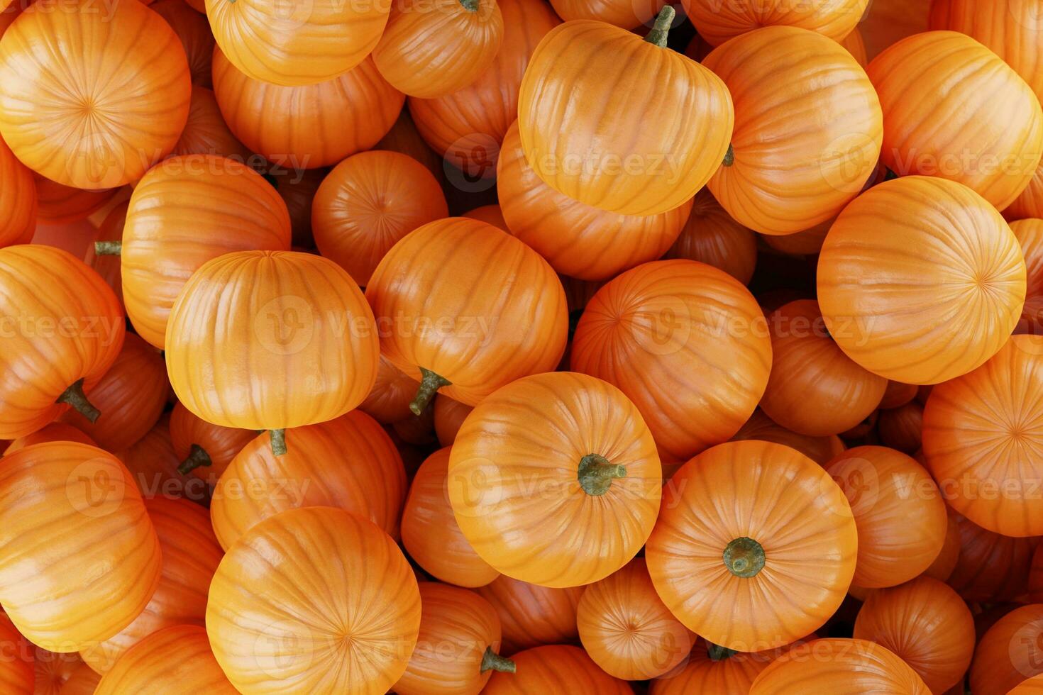 Organe Pumpkin In White Background 3D Rendering Mockup photo
