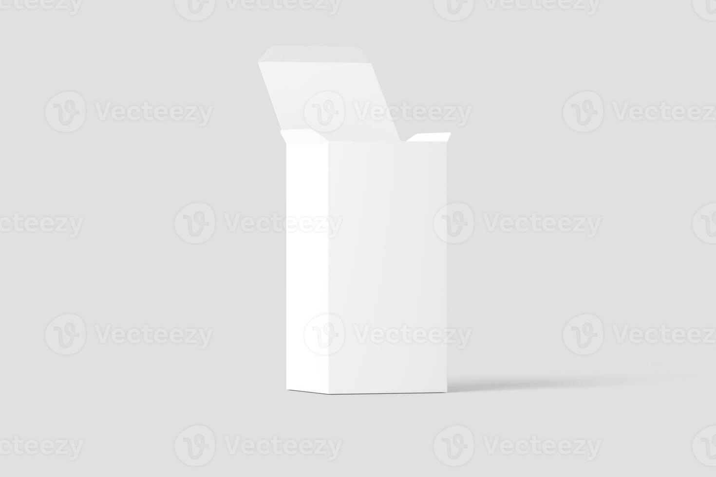 Rectangle Box White Blank 3D Rendering Mockup photo