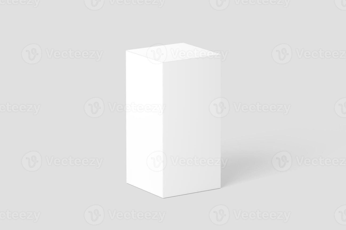 rectángulo caja blanco blanco 3d representación Bosquejo foto