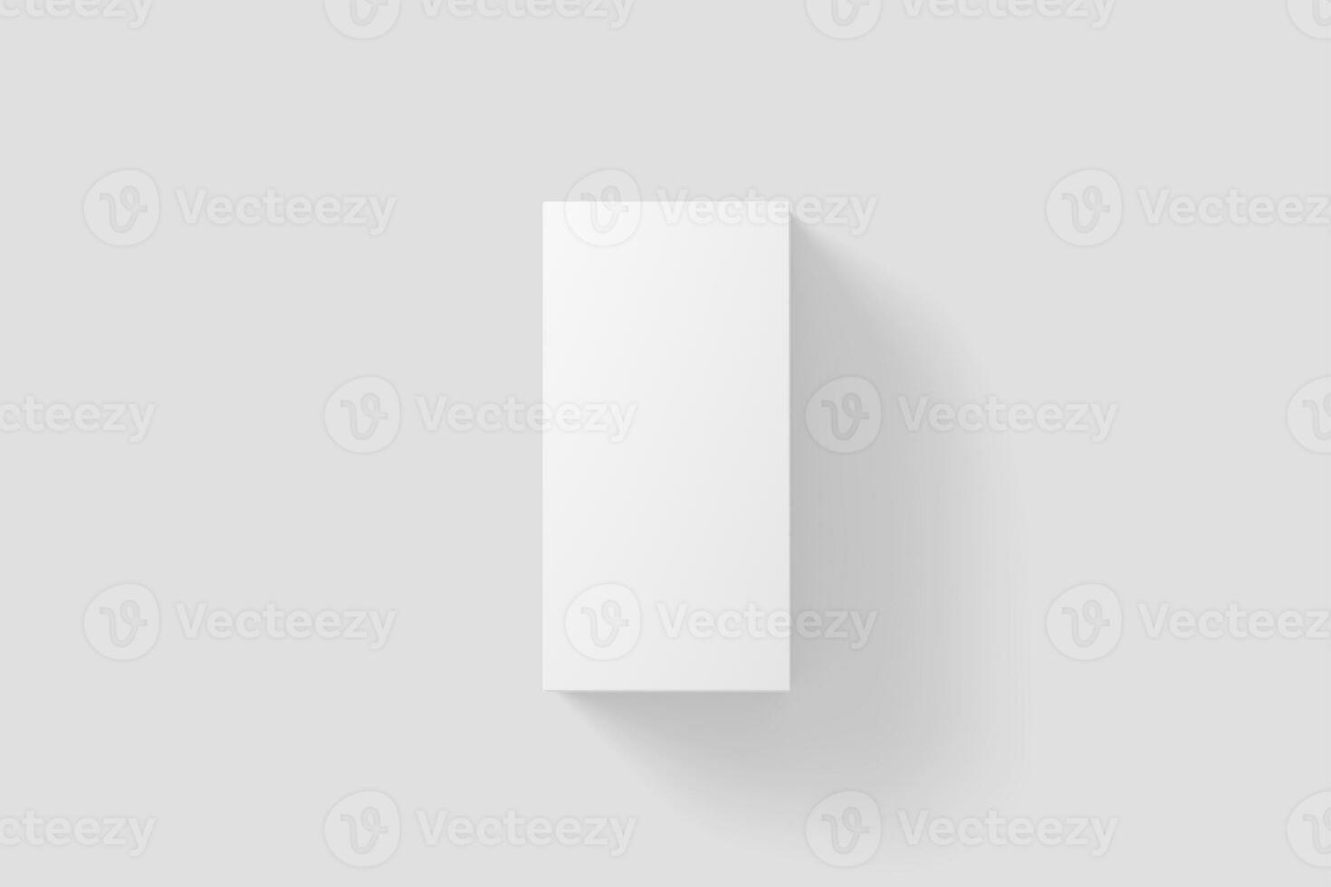 Rectangle Box White Blank 3D Rendering Mockup photo