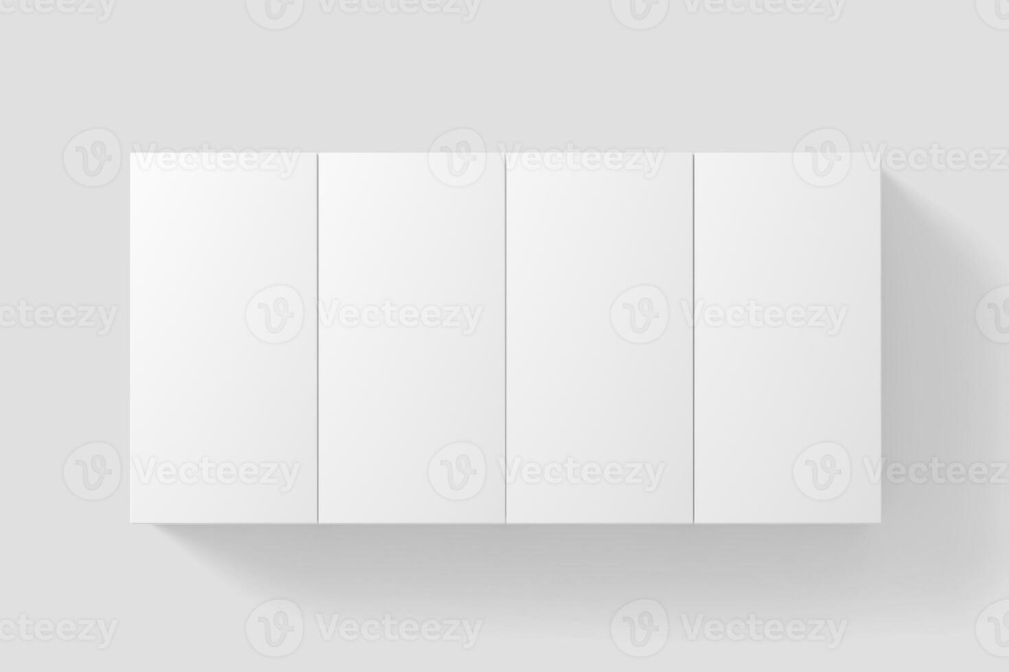 Rectangle Box White Blank 3D Rendering Mockup photo