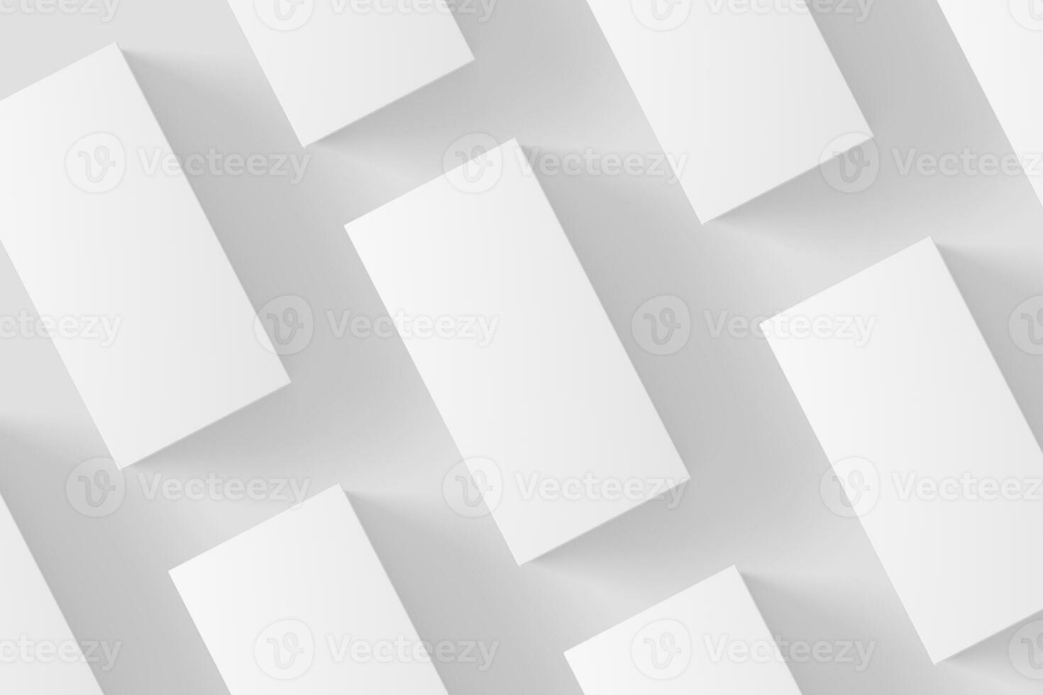 Rectangle Box White Blank 3D Rendering Mockup photo