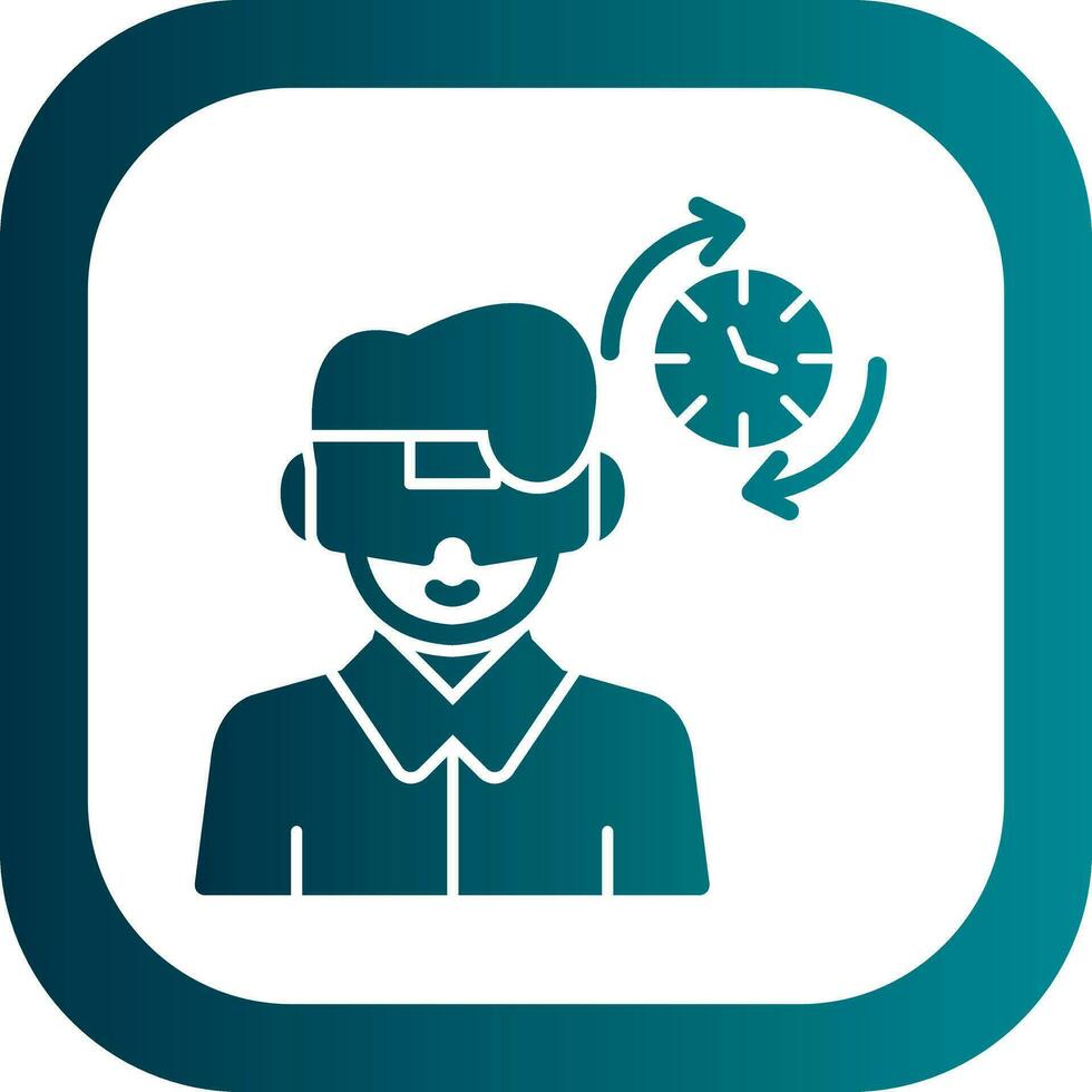 Time Travel Simulation Vector Icon Design