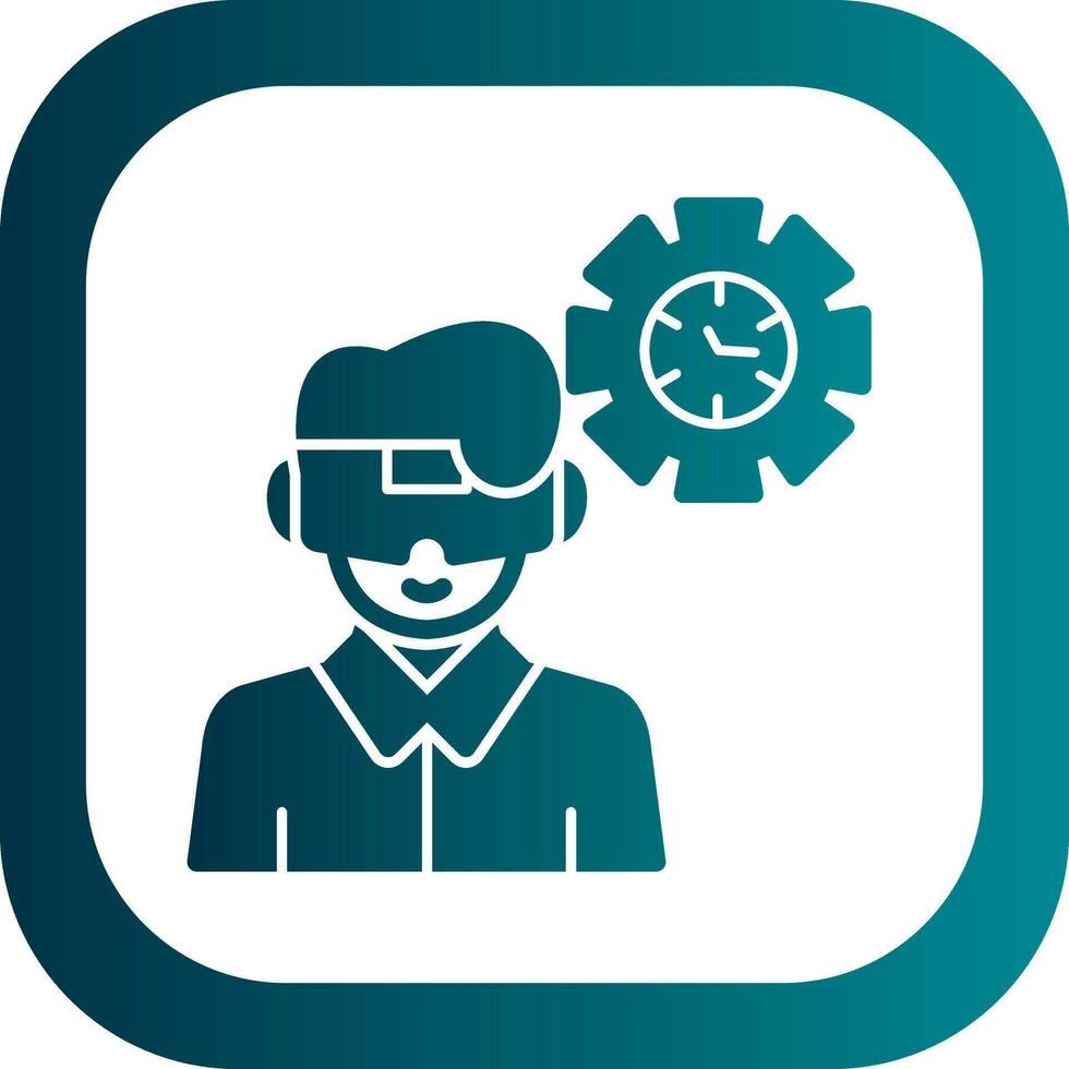 VR Historical Reenactment Vector Icon Design