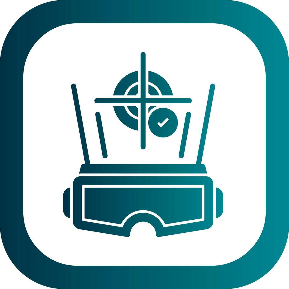 VR Police Training Vector Icon Design
