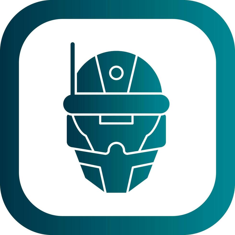 Cyberspace Helmet Vector Icon Design