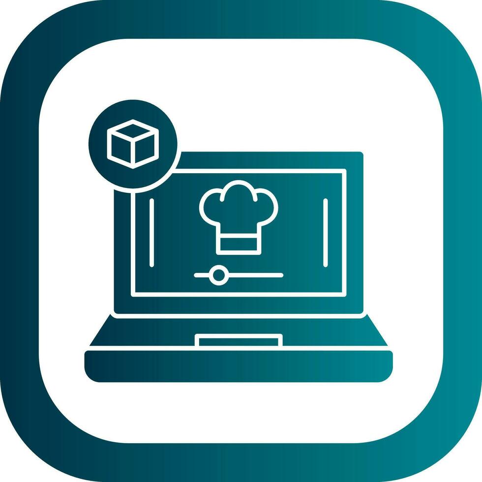 Virtual Cooking Lessons Vector Icon Design