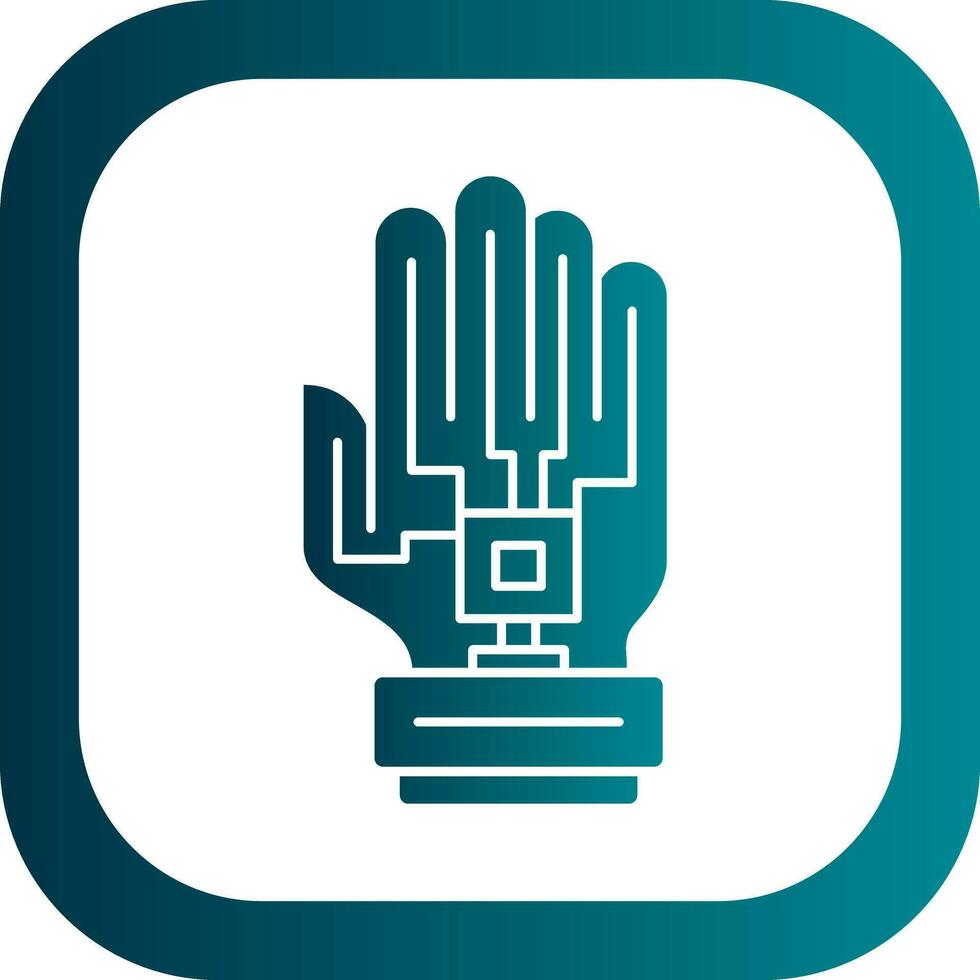 Haptic Feedback Glove Vector Icon Design