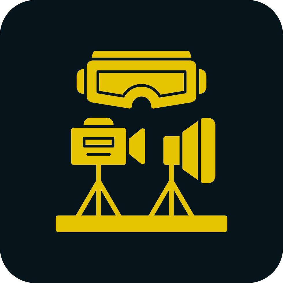 VR Design Studio Vector Icon Design