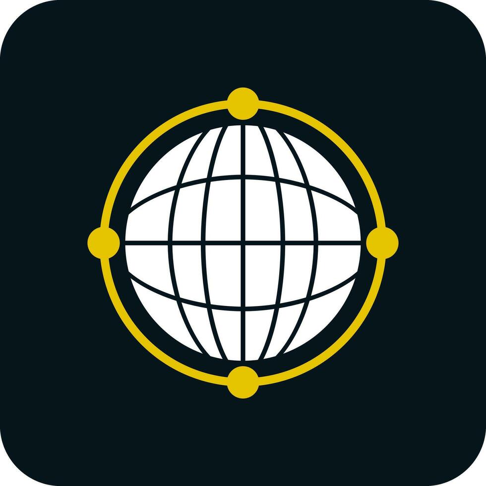 Virtual World Globe Vector Icon Design