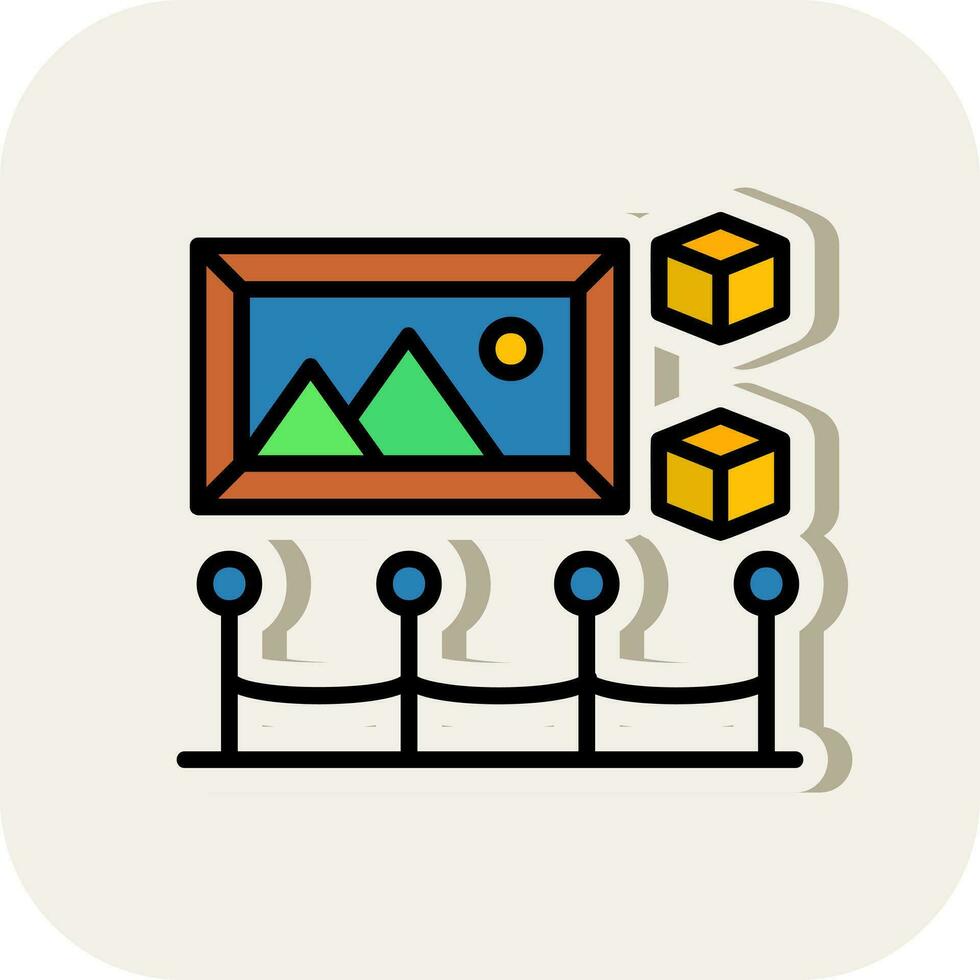 Holo-Exhibition Vector Icon Design