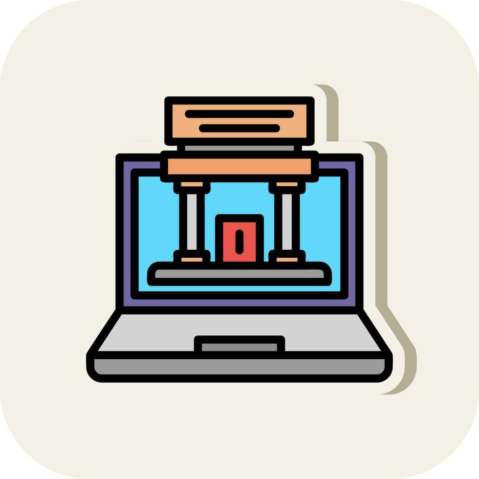 Augmented Museum Vector Icon Design