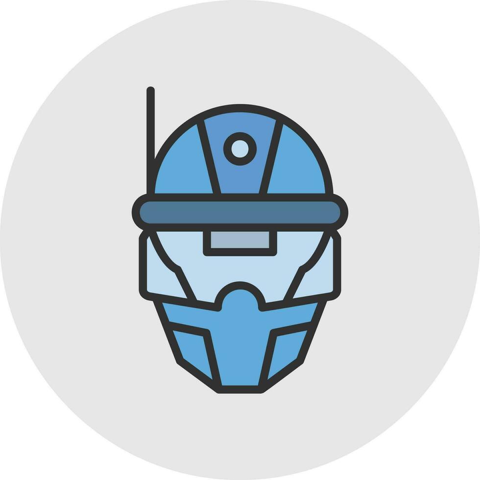 Cyberspace Helmet Vector Icon Design