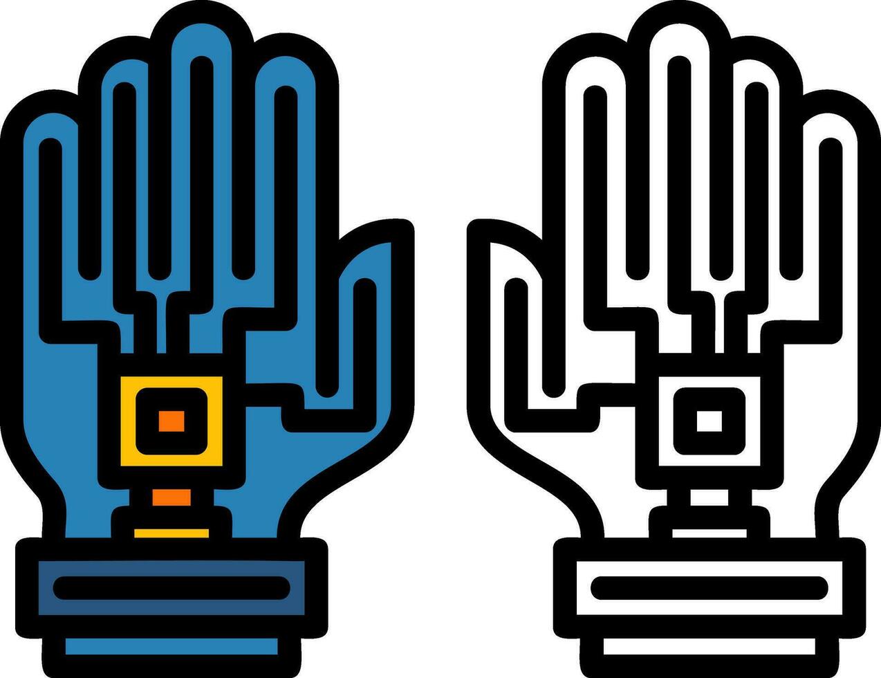 Data Glove Vector Icon Design