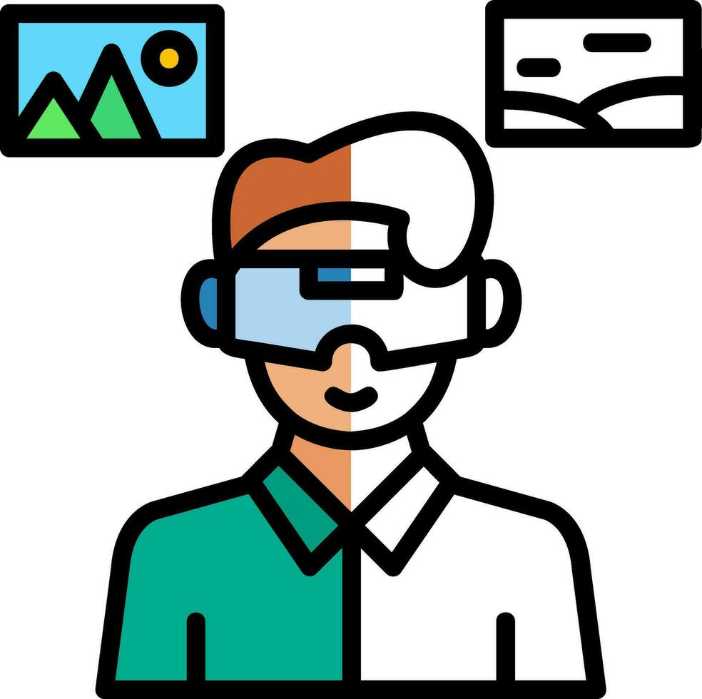 Mixed Reality Art Vector Icon Design