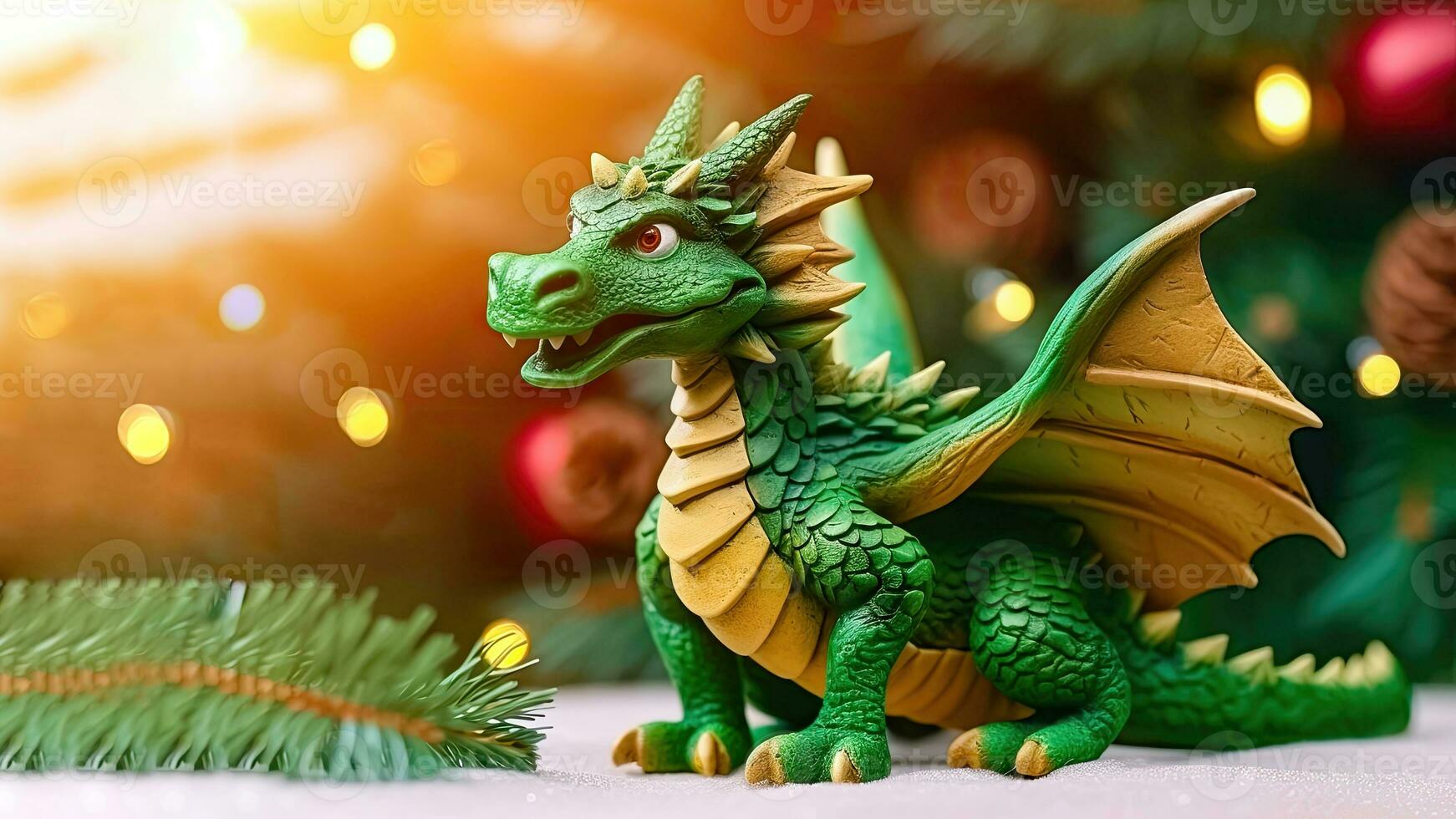 New Year Dragon Mascot - 2024 Symbol - Generative AI photo