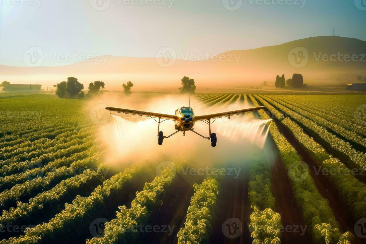 precisión agricultura con avanzado zumbido tecnología - generativo ai foto