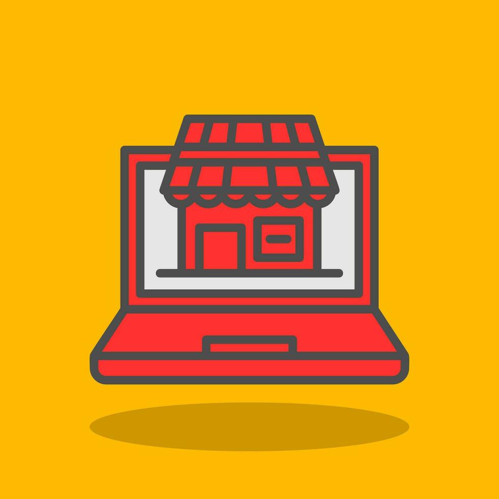 Virtual Marketplace Vector Icon Design