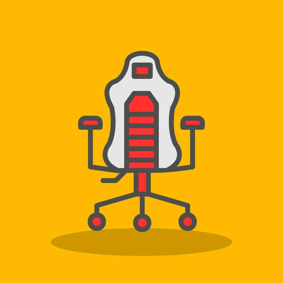 VR Gaming Chair Vector Icon Design