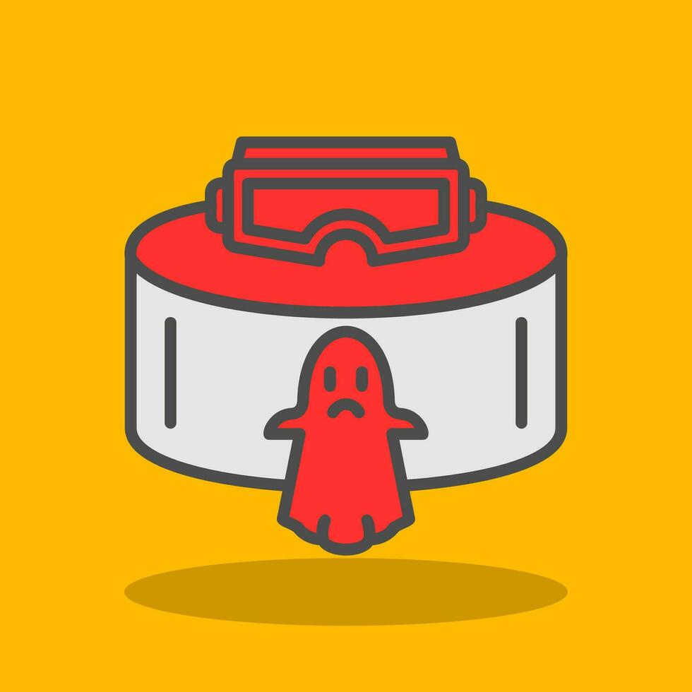 VR Ghost Hunting Vector Icon Design