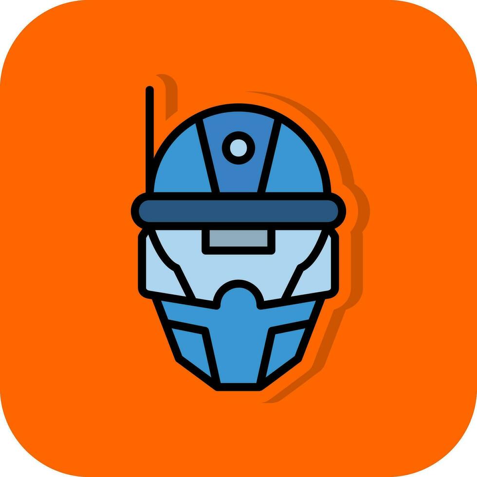 Cyberspace Helmet Vector Icon Design
