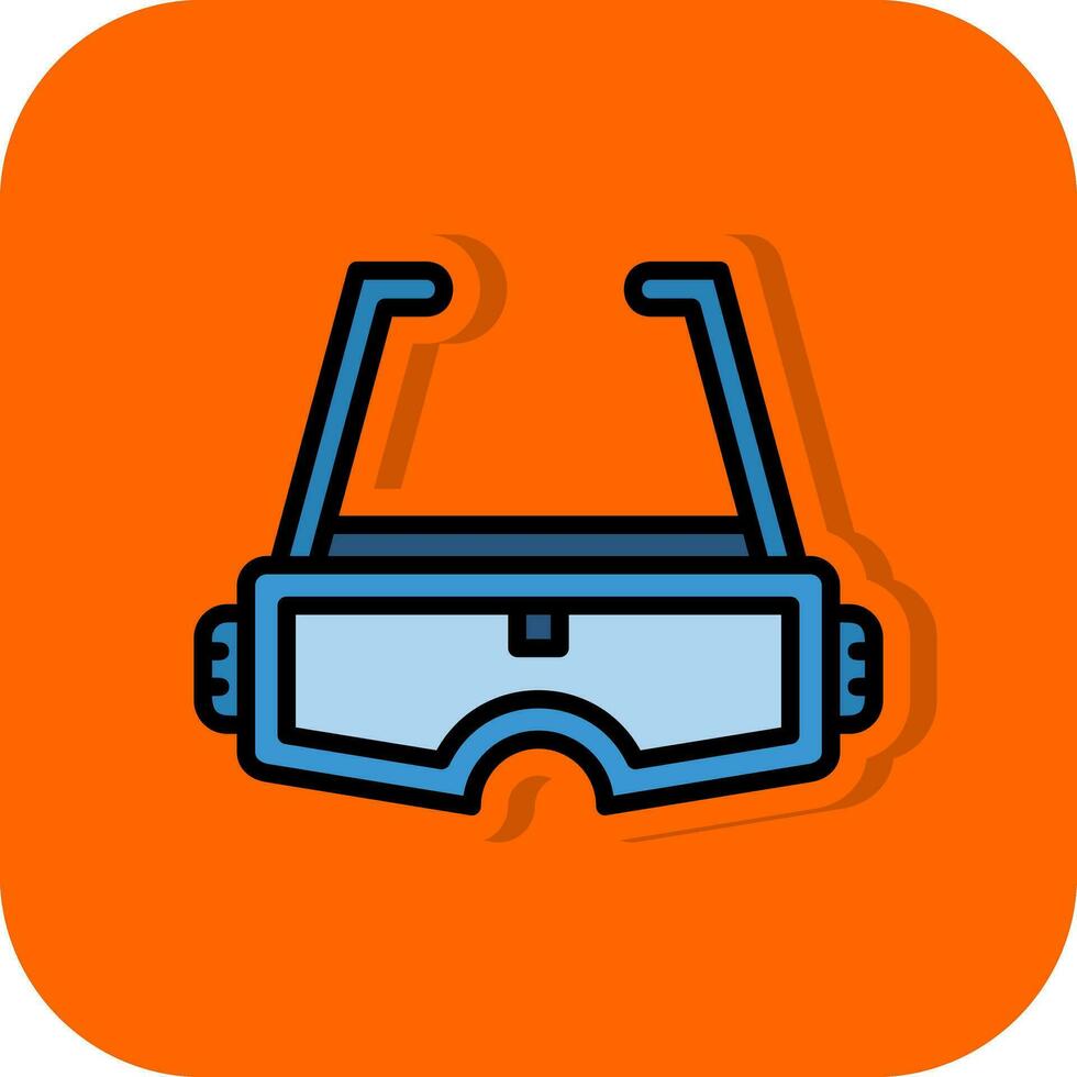 Augmented Reality Glasses Vector Icon Design