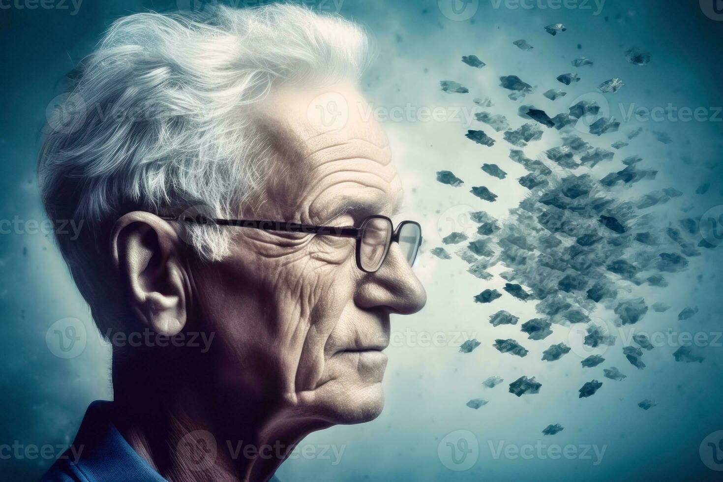 Alzheimer's Disease Concept - Generative AI photo