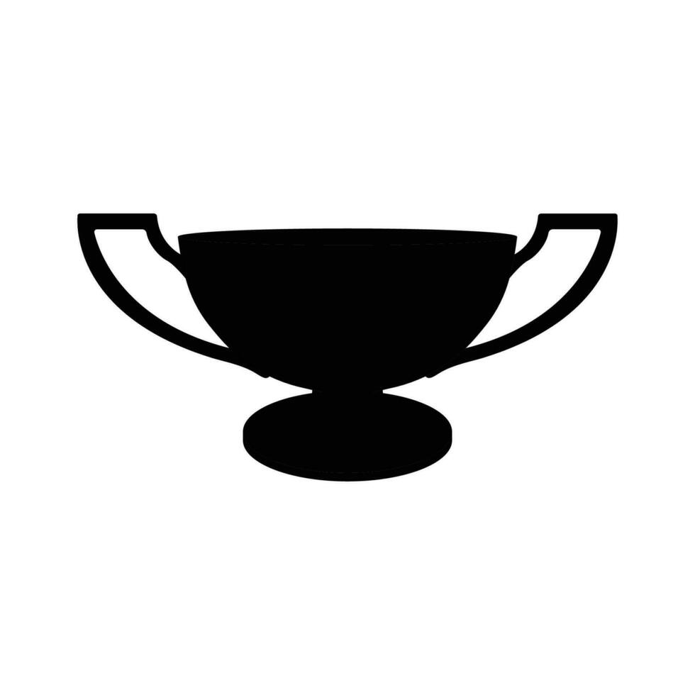 Ceramic Goblet Silhouette. Black and White Icon Design Elements on Isolated White Background vector