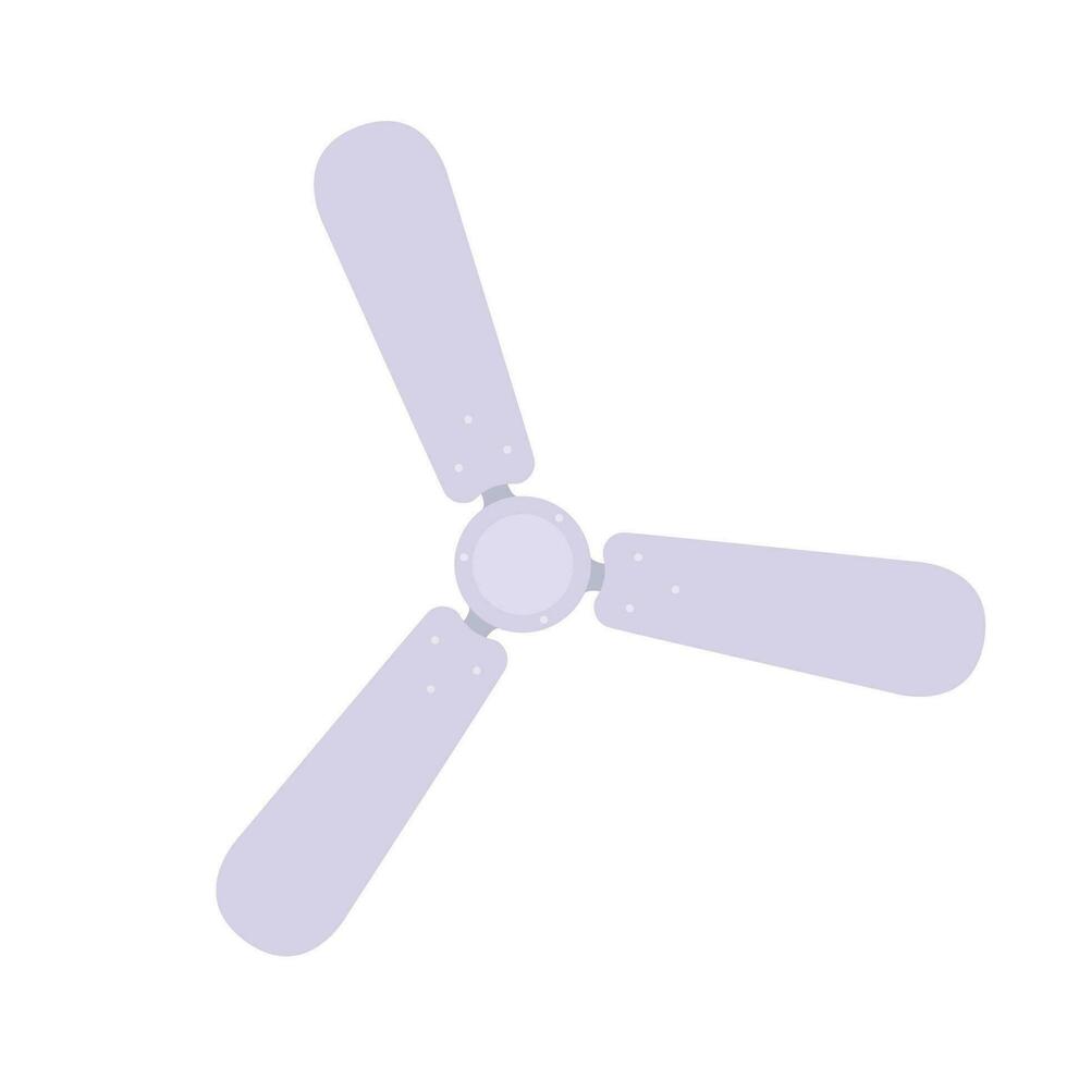 Ceiling Fan Flat Illustration. Clean Icon Design Element on Isolated White Background vector